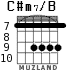 C#m7/B para guitarra - versión 4