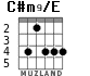 C#m9/E para guitarra - versión 2