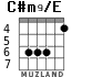 C#m9/E para guitarra - versión 4