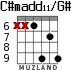 C#madd11/G# para guitarra - versión 5