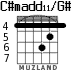 C#madd11/G# para guitarra
