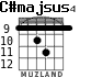 C#majsus4 para guitarra - versión 3