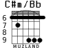 C#m/Bb para guitarra - versión 4