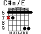 C#m/E para guitarra - versión 7