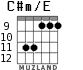 C#m/E para guitarra - versión 8