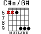 C#m/G# para guitarra - versión 3