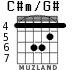 C#m/G# para guitarra - versión 1