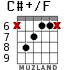C#+/F para guitarra - versión 6