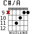 C#/A para guitarra - versión 9