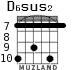 D6sus2 para guitarra - versión 5