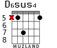D6sus4 para guitarra - versión 4