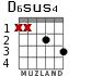 D6sus4 para guitarra