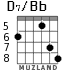 D7/Bb para guitarra - versión 3