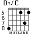 D7/C para guitarra - versión 3