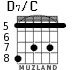 D7/C para guitarra - versión 4