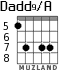 Dadd9/A para guitarra - versión 6