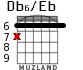 Db6/Eb para guitarra