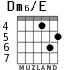 Dm6/E para guitarra - versión 3
