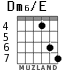 Dm6/E para guitarra - versión 4