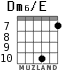 Dm6/E para guitarra - versión 7