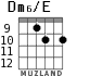 Dm6/E para guitarra - versión 9