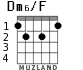 Dm6/F para guitarra - versión 2