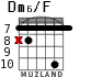 Dm6/F para guitarra - versión 5