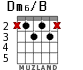 Dm6/B para guitarra - versión 3