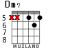 Dm7 para guitarra - versión 5