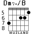 Dm7+/B para guitarra - versión 2