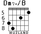 Dm7+/B para guitarra - versión 4