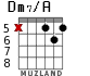 Dm7/A para guitarra - versión 5