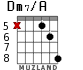 Dm7/A para guitarra - versión 6