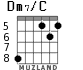 Dm7/C para guitarra - versión 4