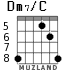 Dm7/C para guitarra - versión 5