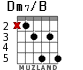 Dm7/B para guitarra - versión 2