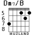 Dm7/B para guitarra - versión 3