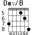 Dm7/B para guitarra - versión 4