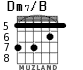 Dm7/B para guitarra - versión 5