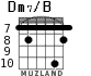 Dm7/B para guitarra - versión 6