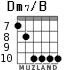 Dm7/B para guitarra - versión 7
