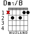 Dm7/B para guitarra - versión 1