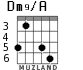 Dm9/A para guitarra - versión 2