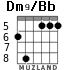 Dm9/Bb para guitarra - versión 2