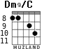 Dm9/C para guitarra - versión 5