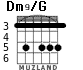Dm9/G para guitarra - versión 2