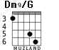 Dm9/G para guitarra - versión 3