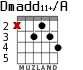 Dmadd11+/A para guitarra - versión 2