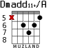 Dmadd11+/A para guitarra - versión 5