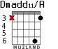 Dmadd11/A para guitarra - versión 5